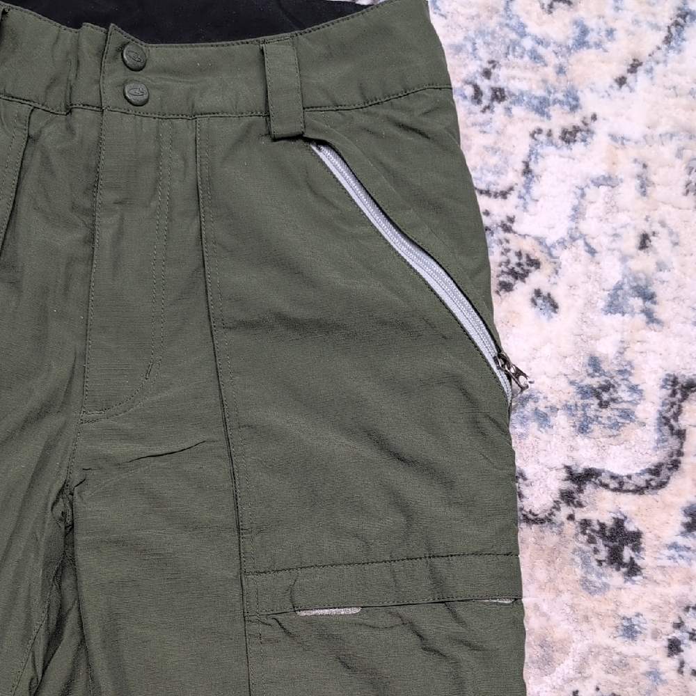 Bonfire Snowboarding Insulated Cargo Snow Pants Men’s M Olive Green Nylon - Picture 4 of 10